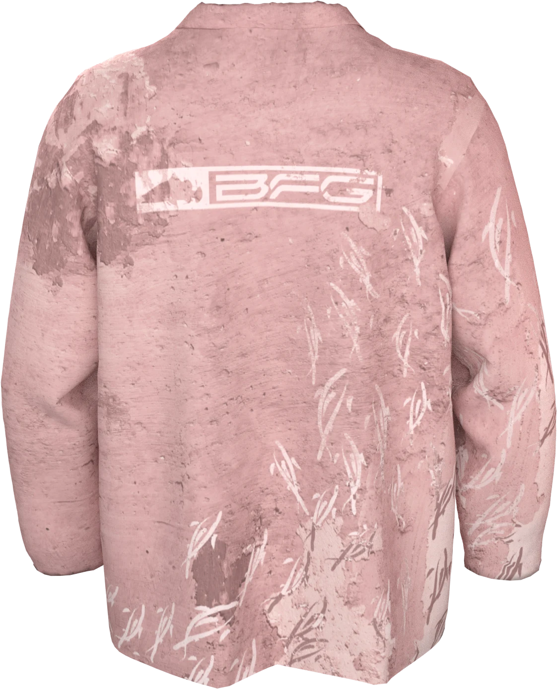 BFG x brrr Brush Strokes Dusty Pink Polo back