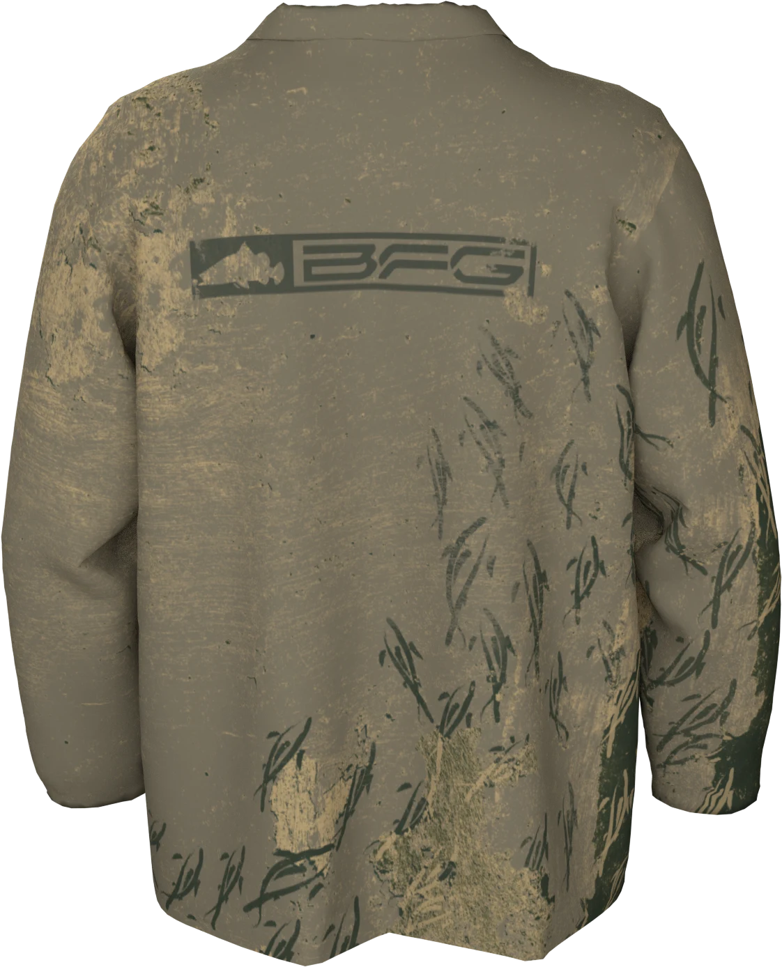 BFG x brrr Brush Strokes Khaki Polo back