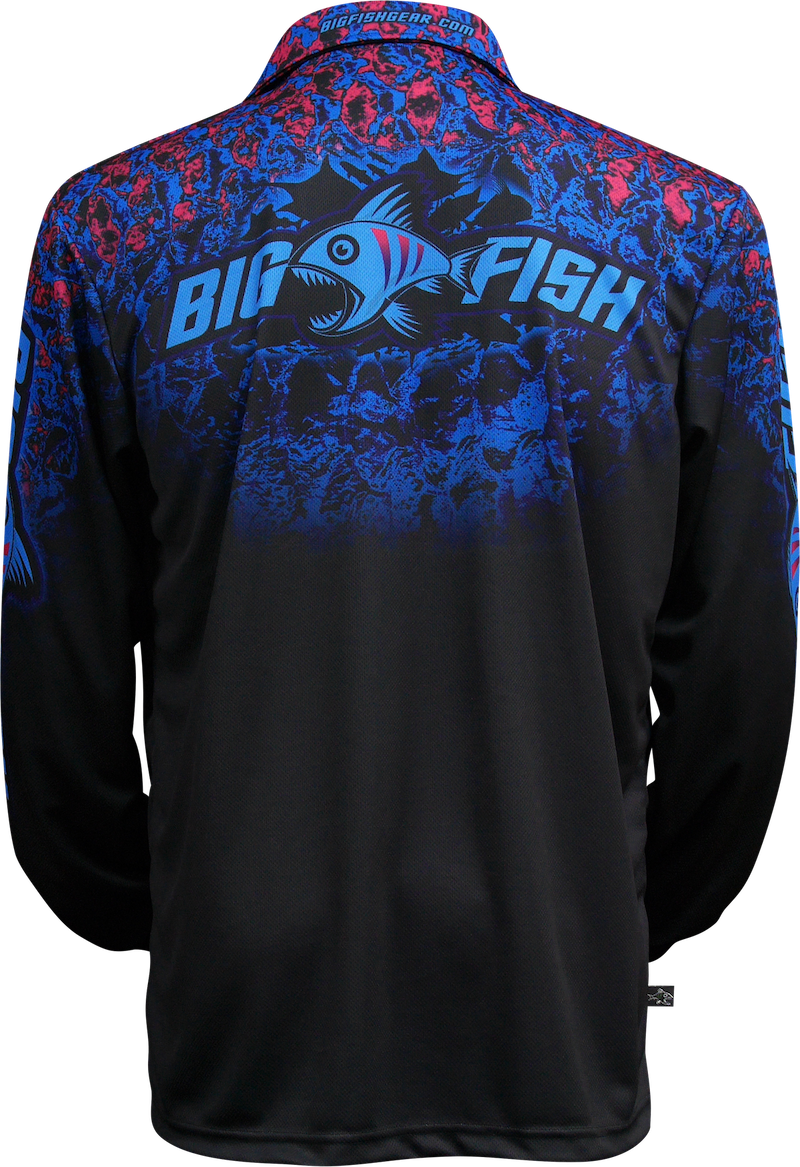 Wild Scales Black fishing shirt - back