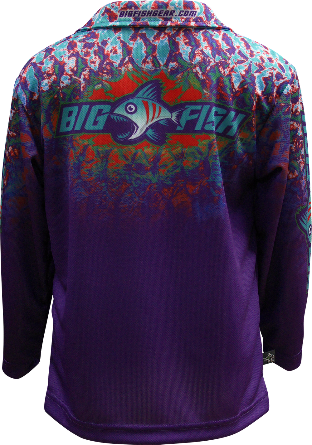 Wild Scales Purple fishing shirt back