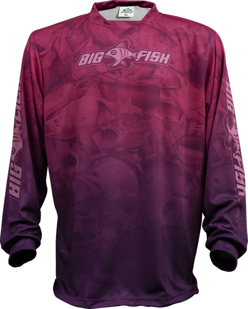 Aus Camo Plum fishing shirt front