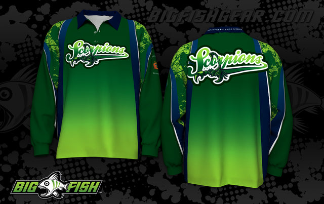Custom school design: AAS Scorpions Polo Long (ref 01404)
