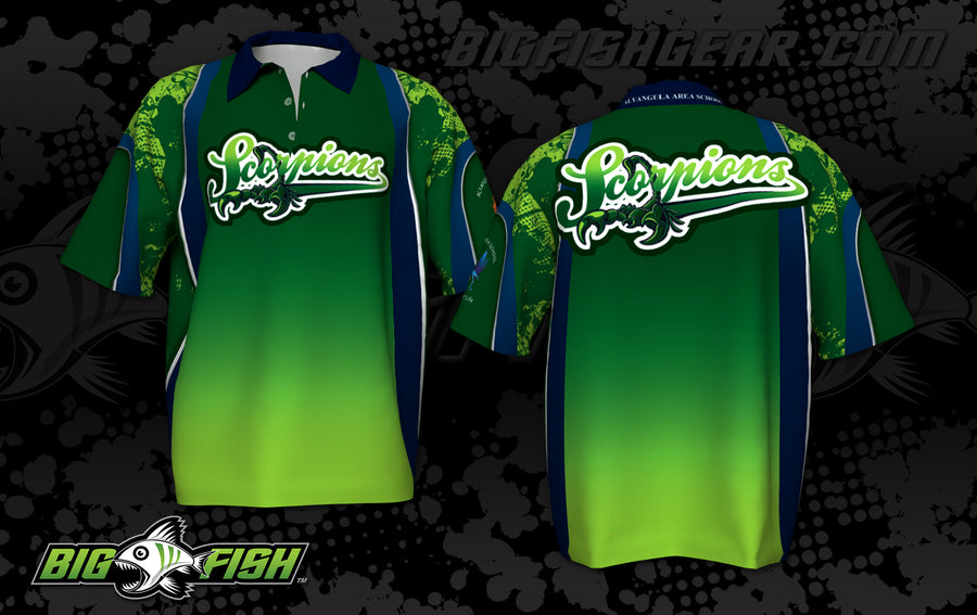 Custom school design: AAS Scorpions Polo Short (ref 01404)
