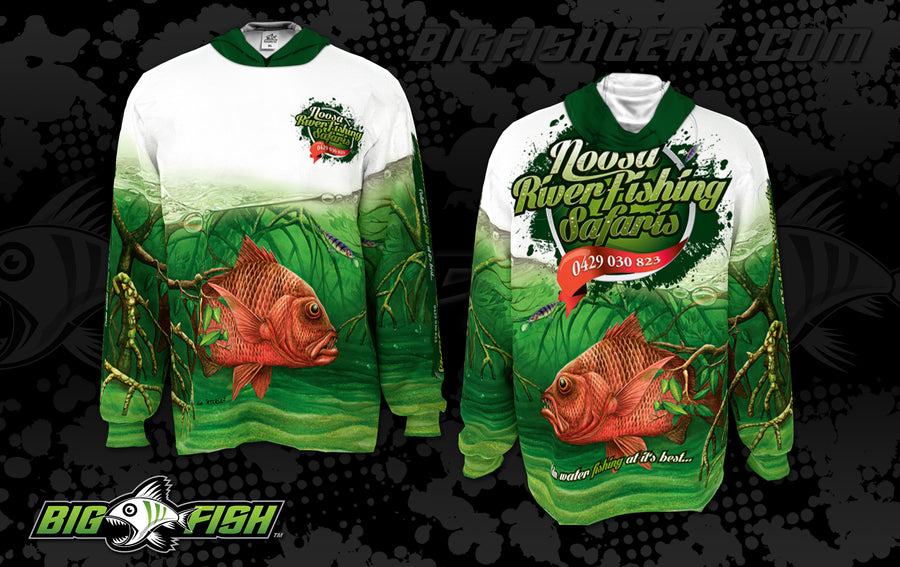 Custom your brand design: Noosa River Fishing Safaris 2025 Hoodie Long (ref 01411)