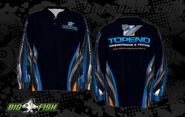 Custom workwear design: Top End Windscreens Work Polo Long (ref 02007)