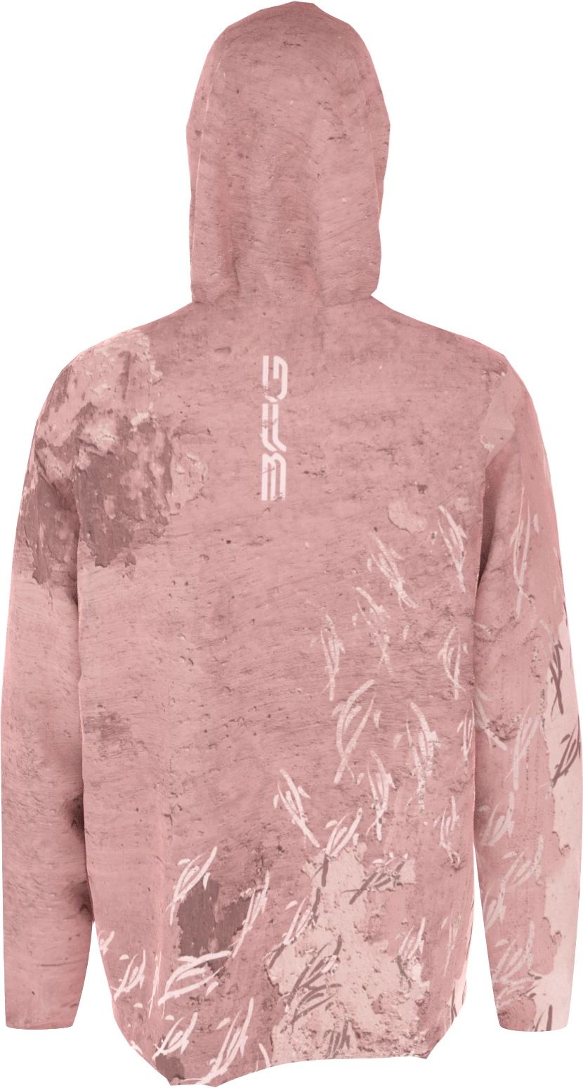 BFG x brrr Brush Strokes Dusty Pink Hood back
