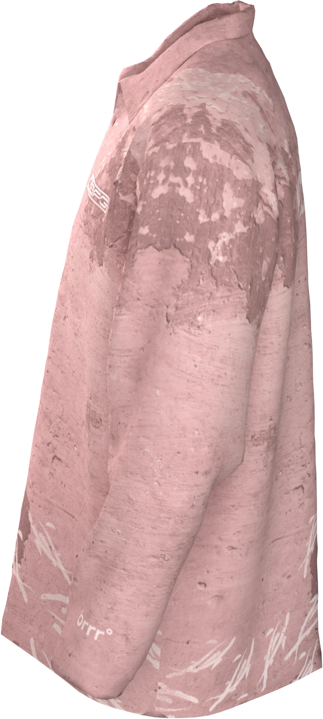 BFG x brrr Brush Strokes Dusty Pink Polo side-left