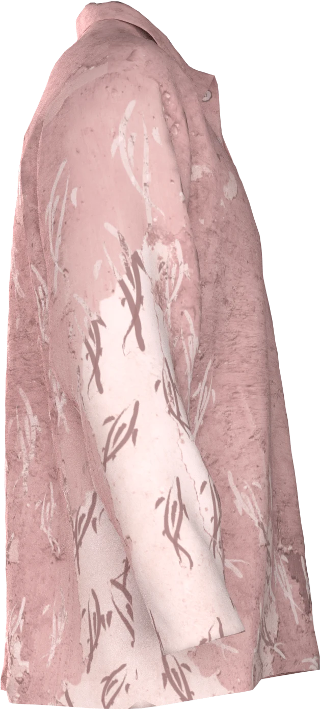 BFG x brrr Brush Strokes Dusty Pink Polo side-right
