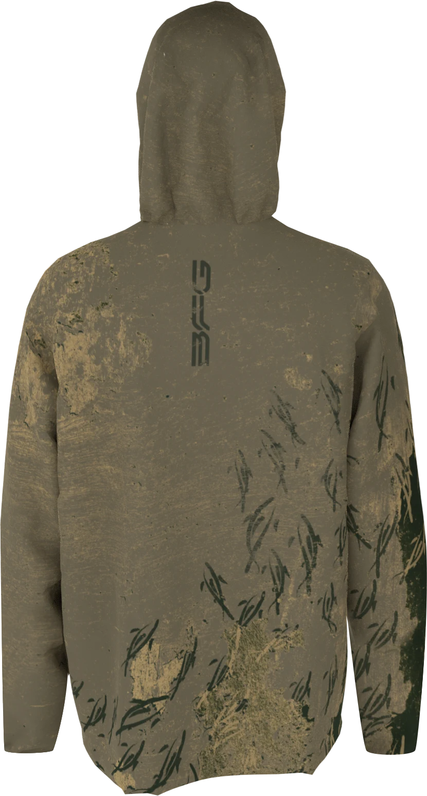 BFG x brrr Brush Strokes Khaki Hood back