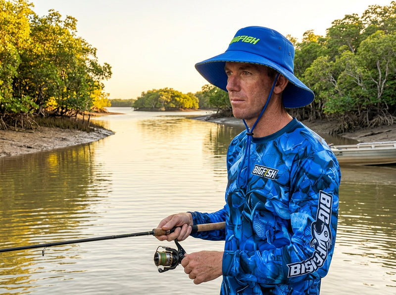 Bigfish Blue Wide Brim Hat