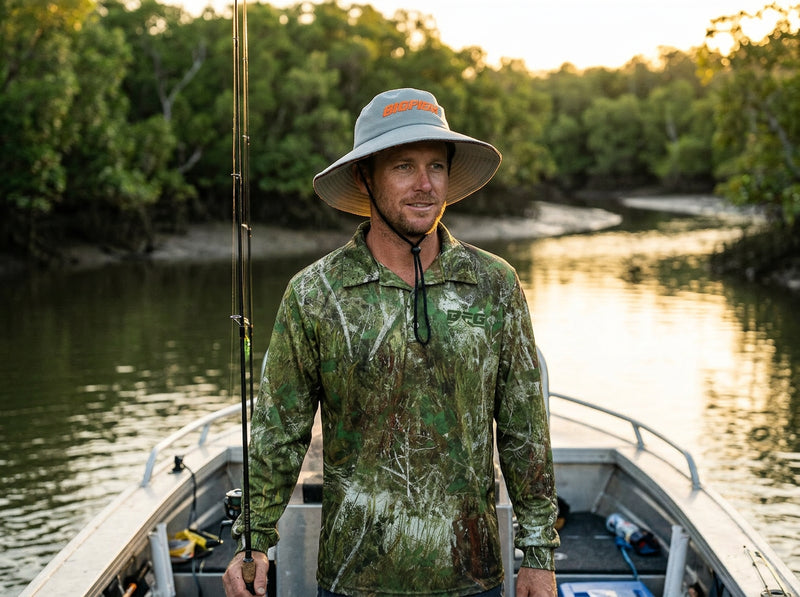 Bigfish Grey Wide Brim Hat