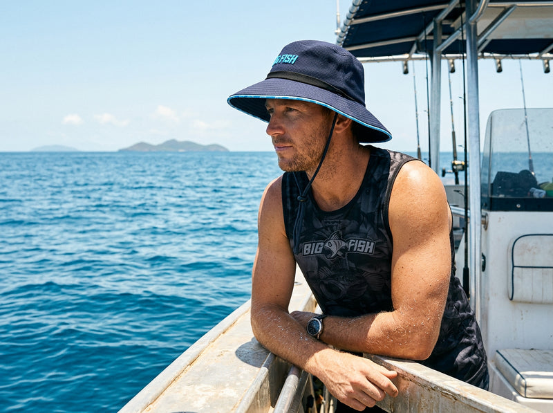 Bigfish Navy Wide Brim Hat
