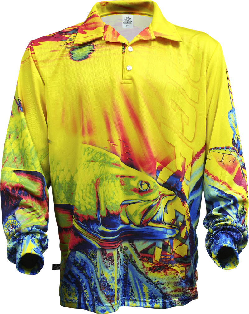 Wild Barra Long Sleeve Polo - Adult Front