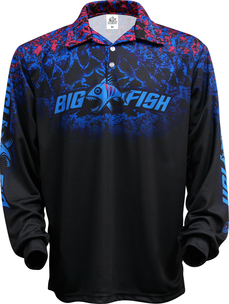 Wild Scales Black fishing shirt - front