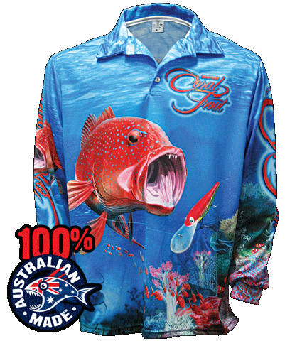 Tackle World Fishing Shirt V2 Reef Fish - Kids